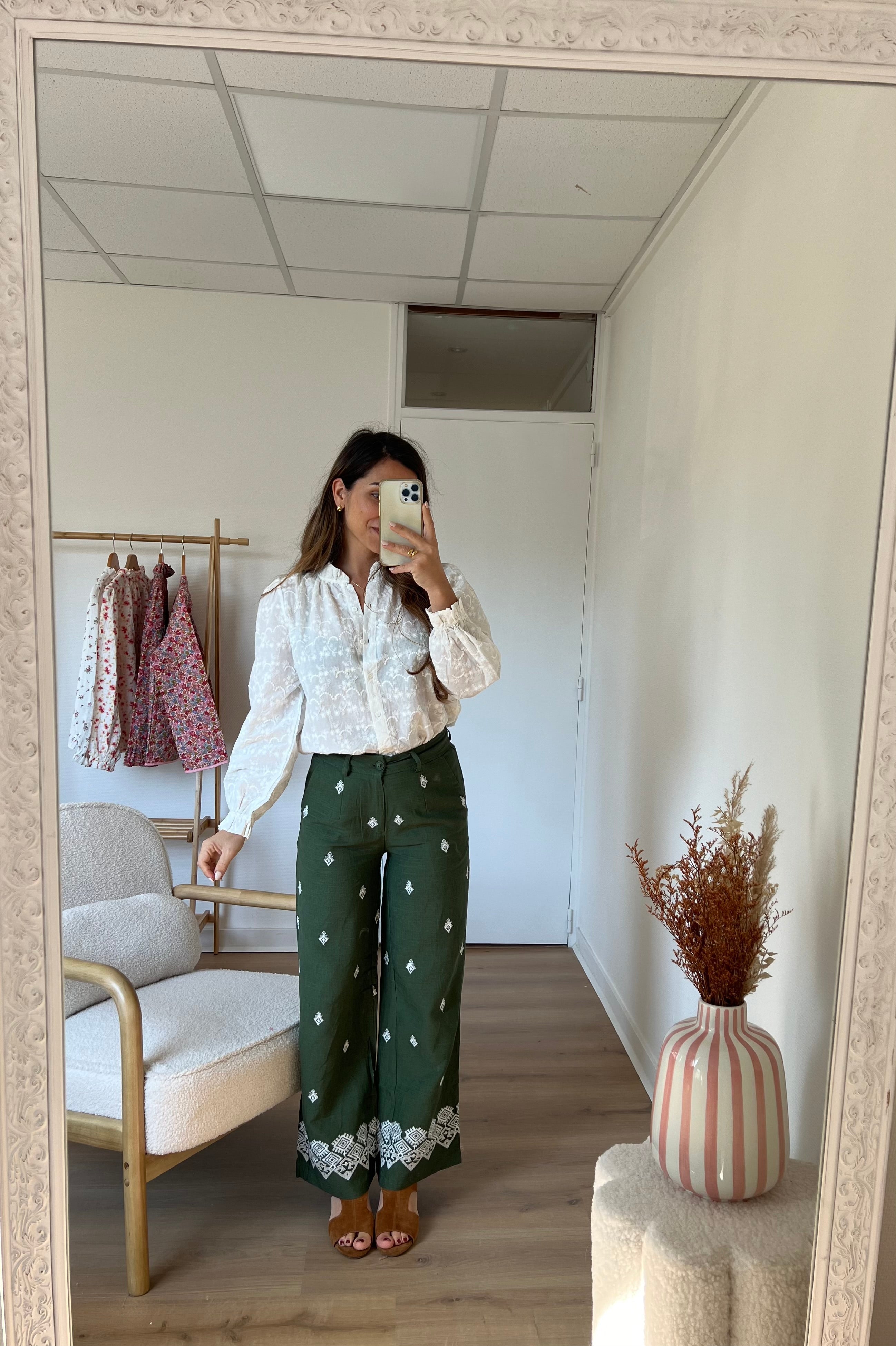 Pantalon Fluide Lola Kaki