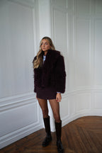 Manteau Fourrure Soanne - Prune