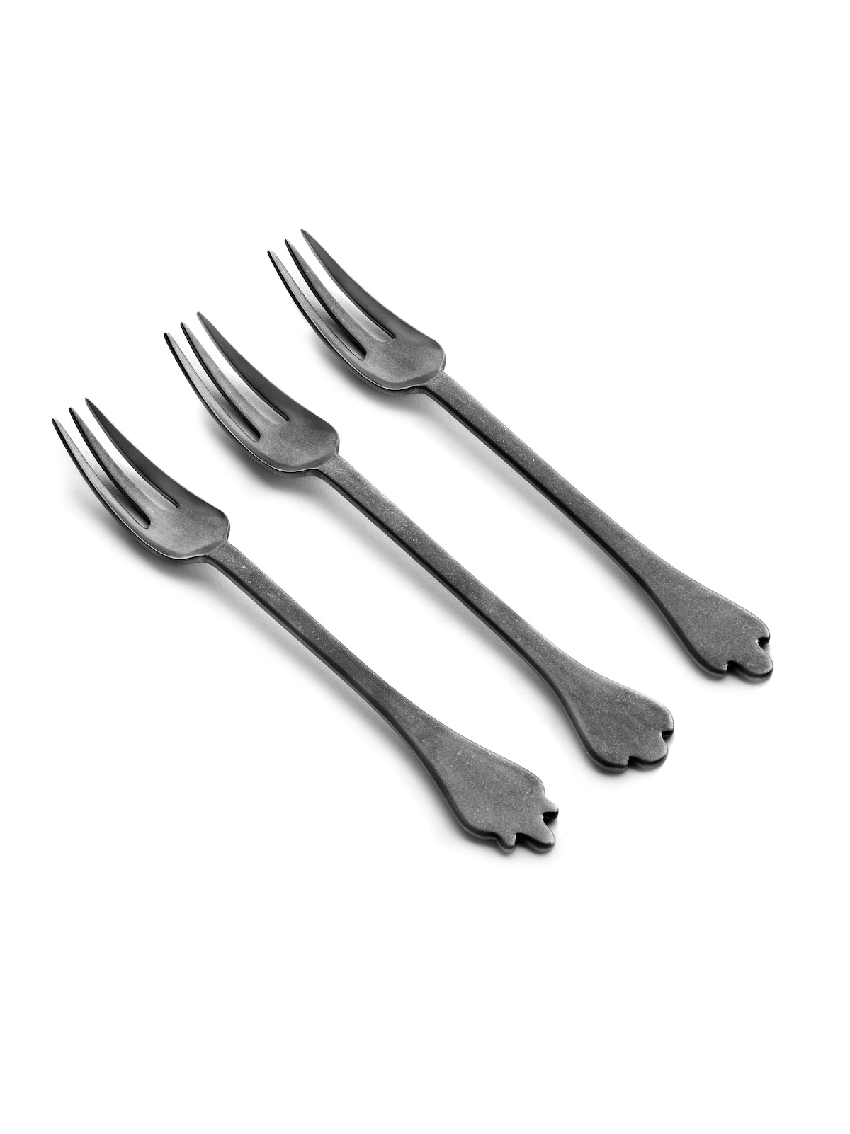 Set of 6 Forks - Anthracite Stonewash Mix - By Merci