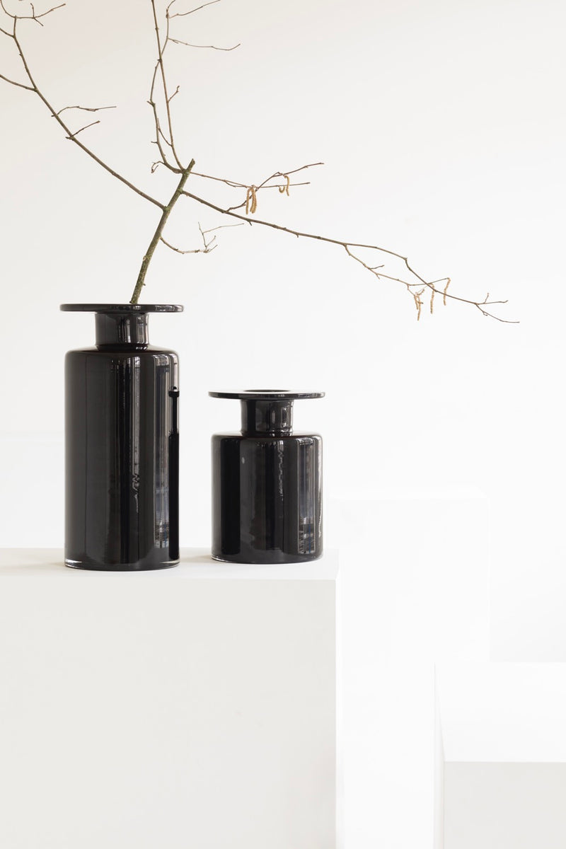 Vase - L - Wind & Fire - Noir & Marron Foncé