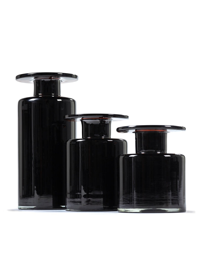 Vase - L - Wind & Fire - Noir & Marron Foncé