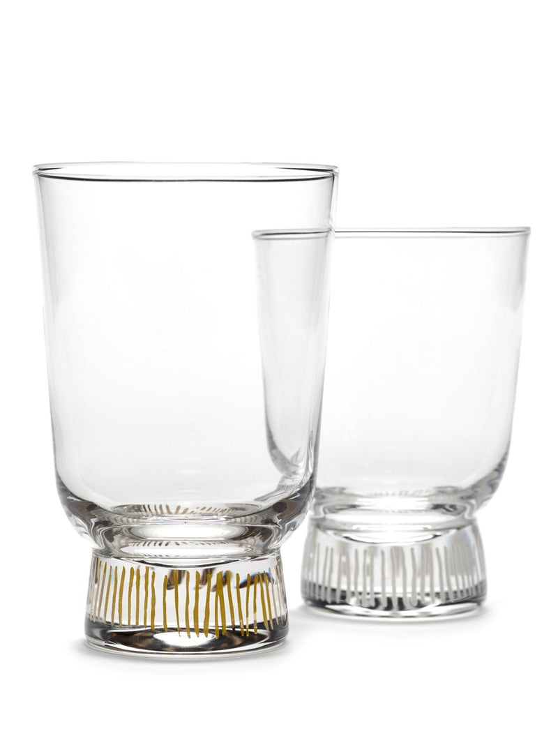 Lot De 4 Verres - Stripes - Feast - Or - Serax X Ottolenghi