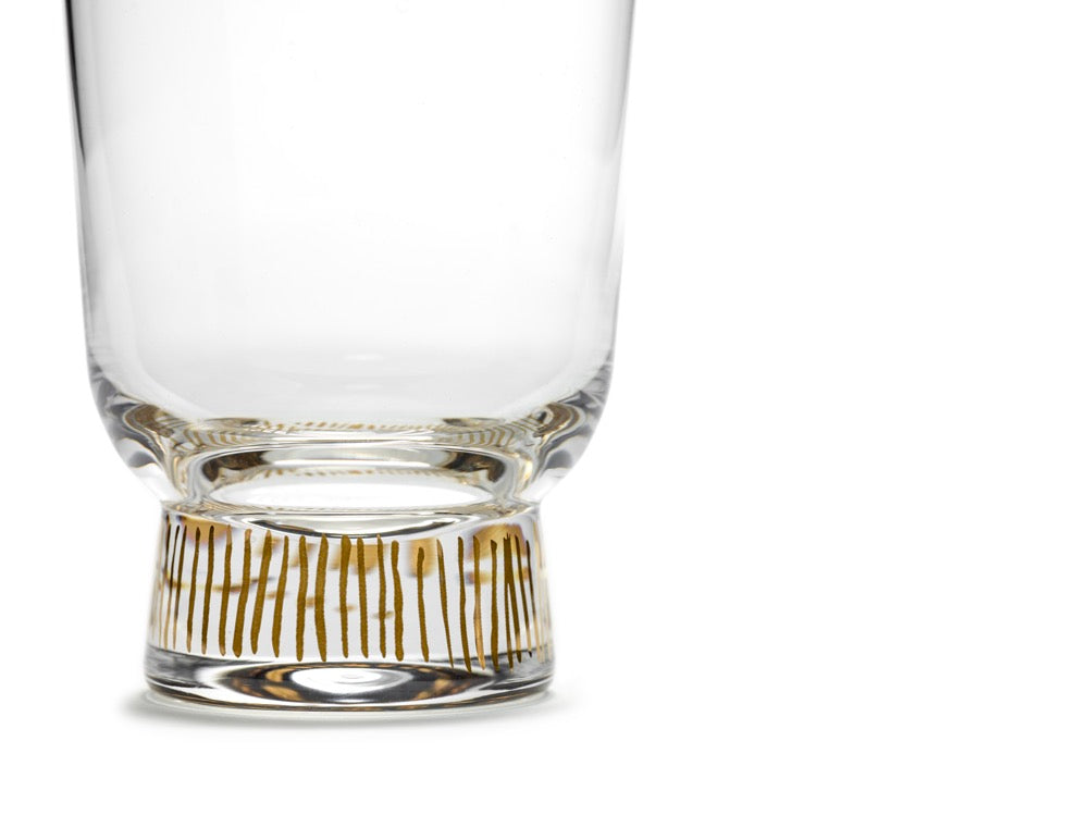 Set of 4 Stripes Glasses - Gold Feast - By Ottolenghi