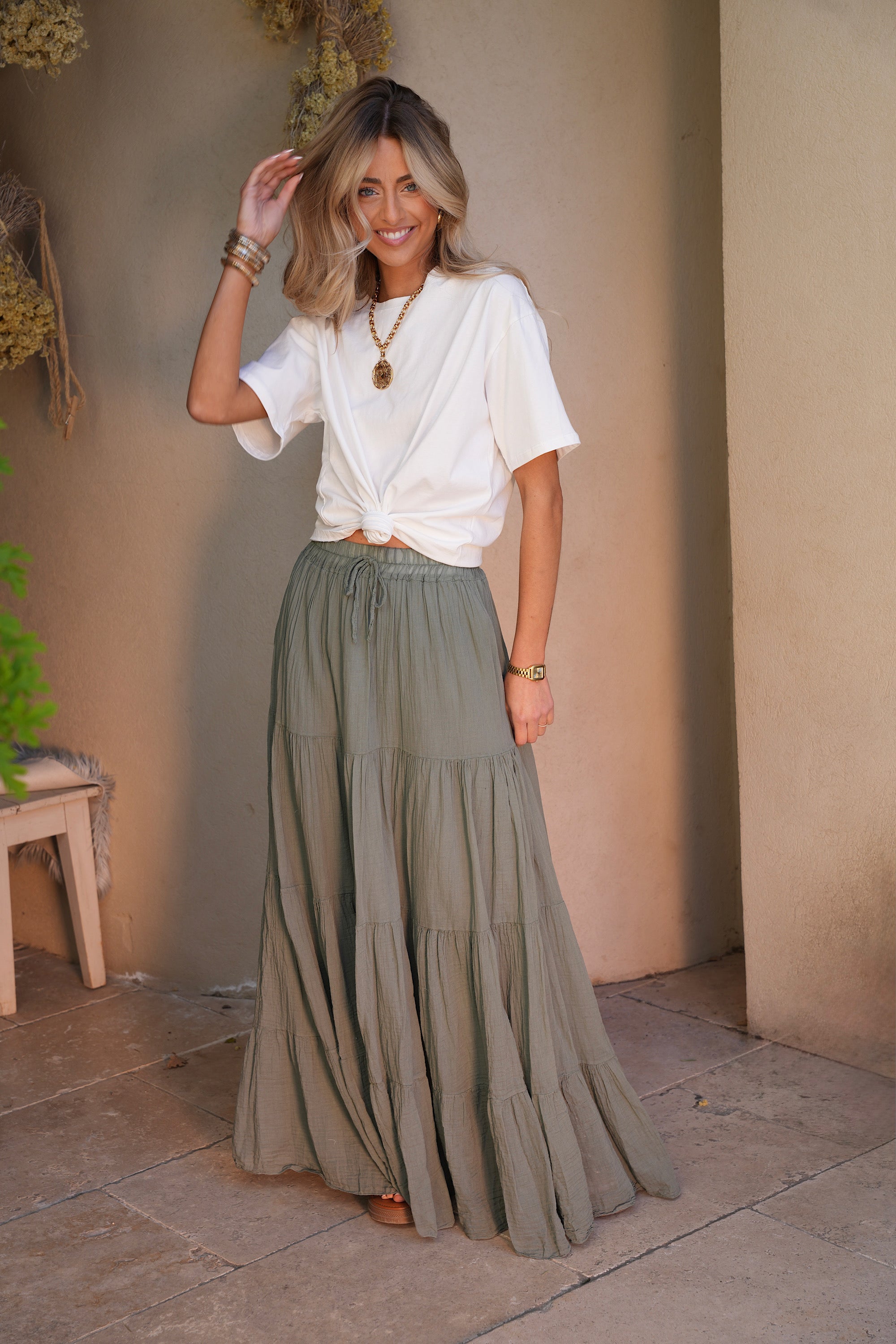 Jupe Longue Chloé - Kaki