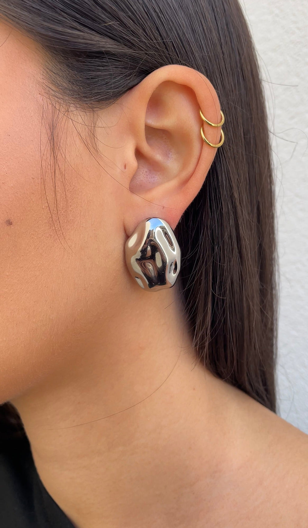 Textured Stone Earrings