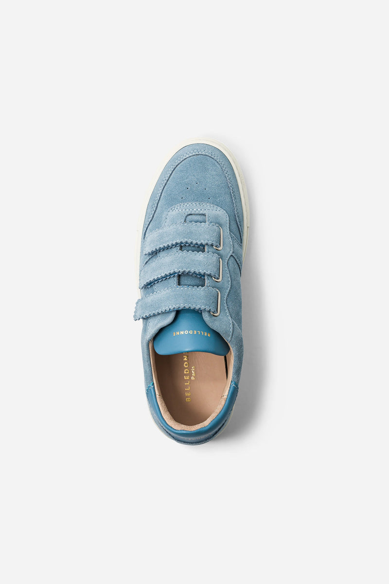 B0 Velcro - Suede Celeste - Femme