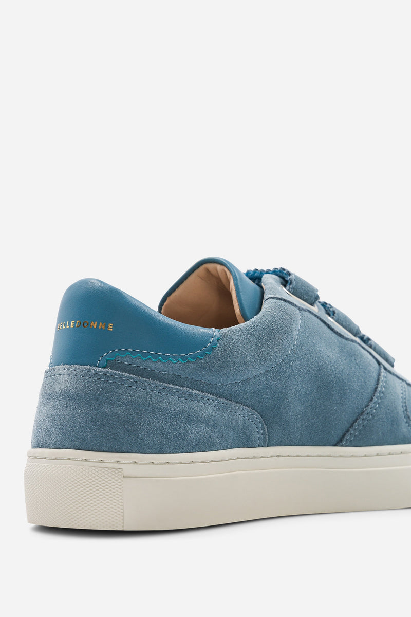 B0 Velcro - Suede Celeste - Femme