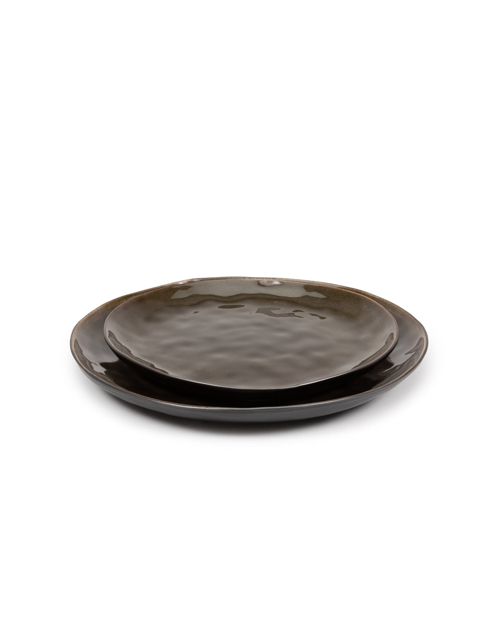 Set of 2 M Plates - Grey Pure - By Pascale Naessens