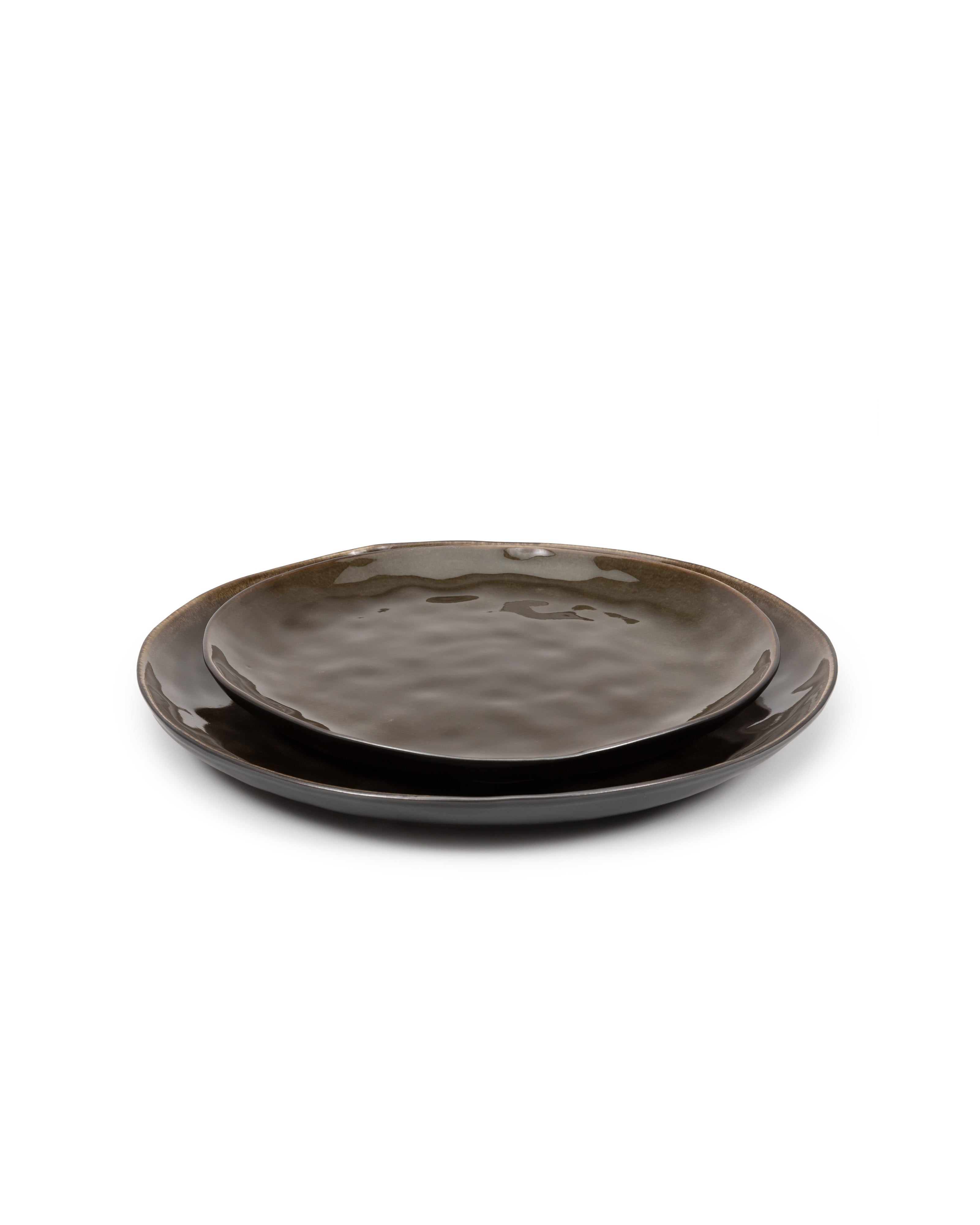 Set of 2 M Plates - Grey Pure - By Pascale Naessens