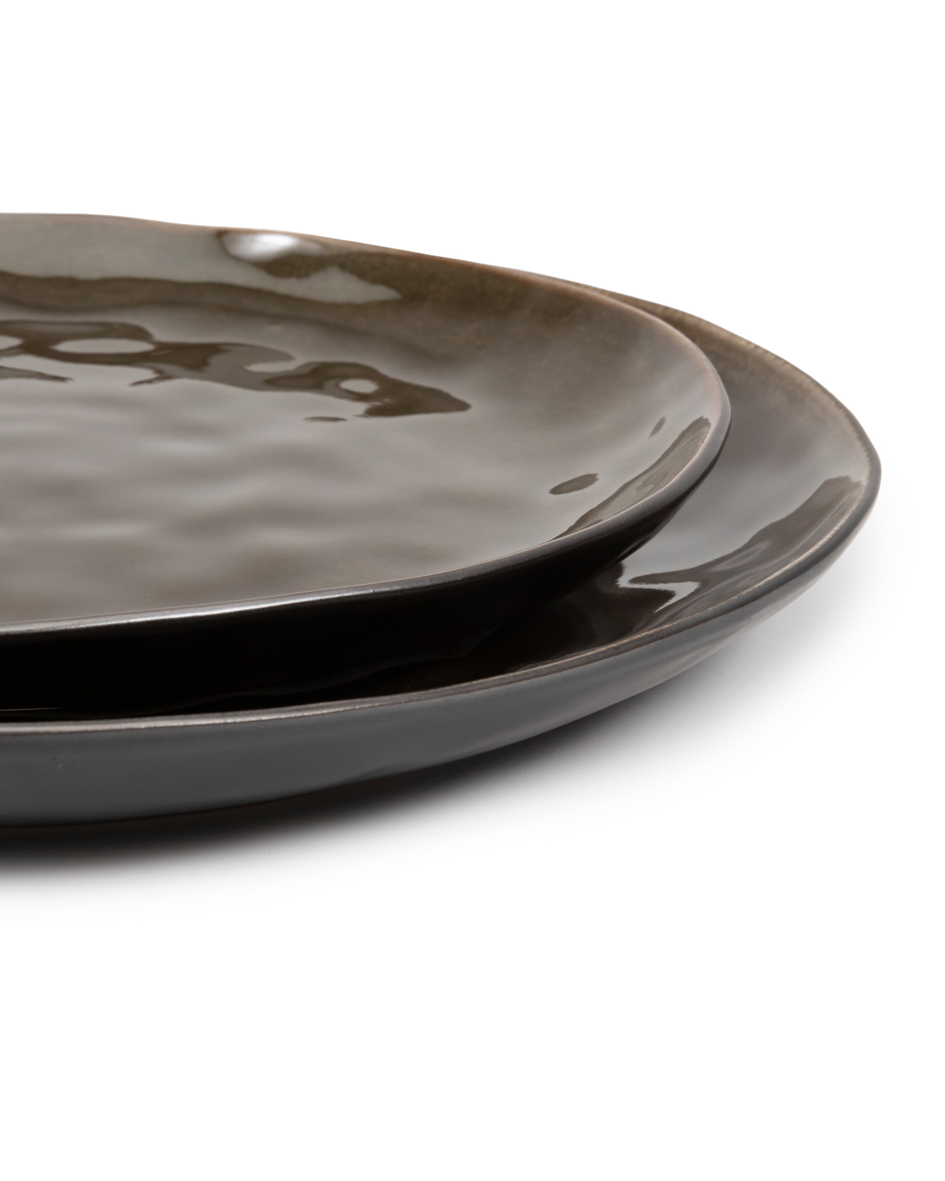 Set of 2 M Plates - Grey Pure - By Pascale Naessens