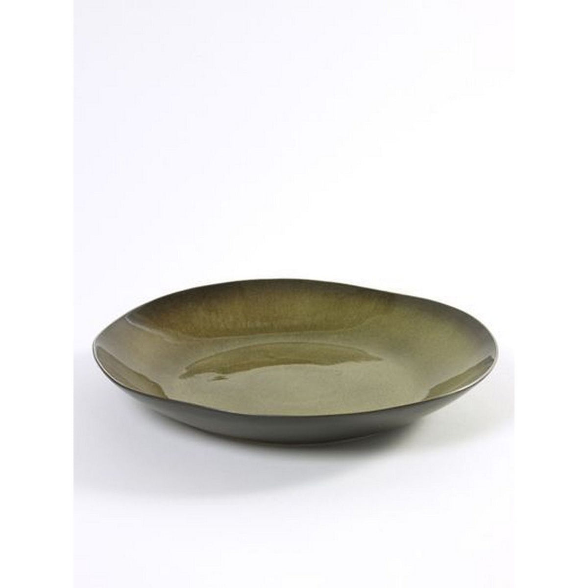 Pure - Plat De Service - Grès - Vert