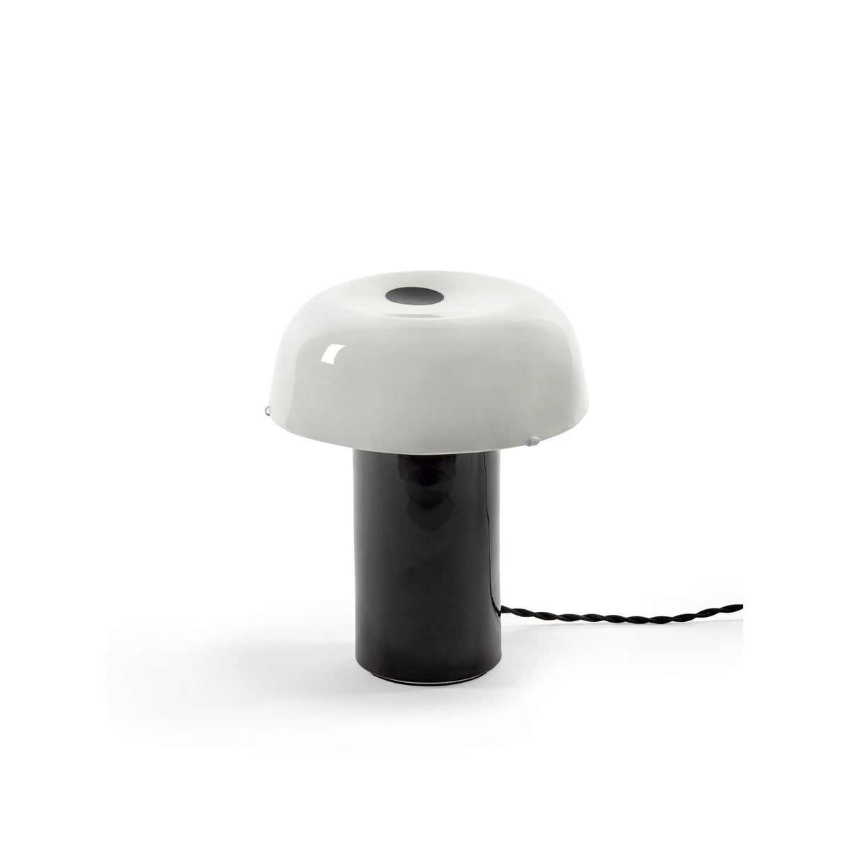 Terres De Rêves Celine N°2 - Lampe De Table - Grès - Blanc/Noir