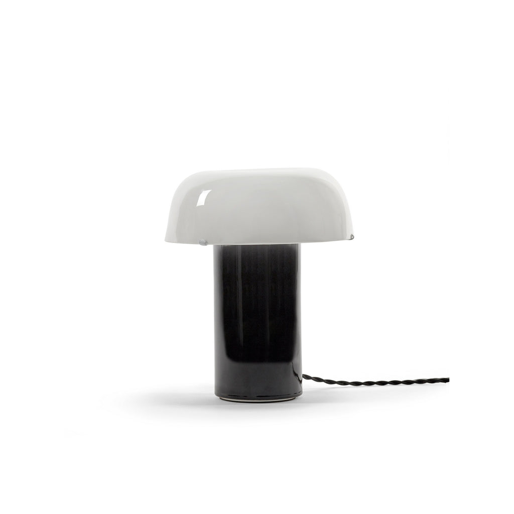 Terres De Rêves Celine N°2 - Lampe De Table - Grès - Blanc/Noir