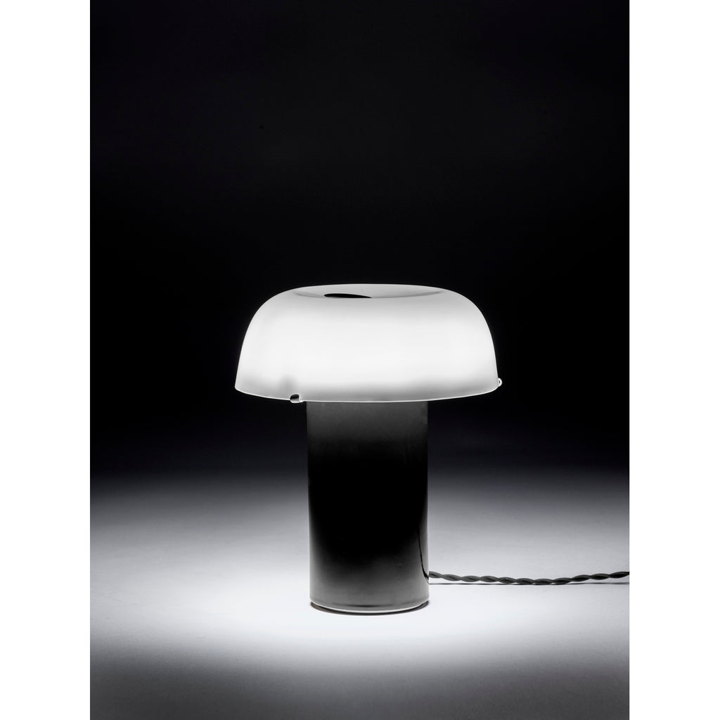 Terres De Rêves Celine N°2 - Lampe De Table - Grès - Blanc/Noir