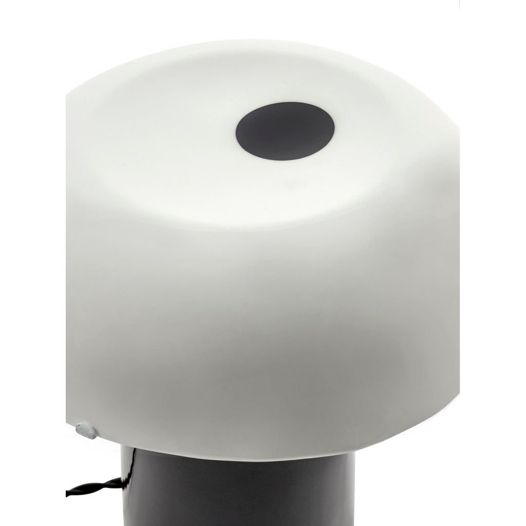 Terres De Rêves Celine N°2 - Lampe De Table - Grès - Blanc/Noir