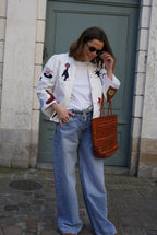 White Anouck Jacket with Circus Embroidery