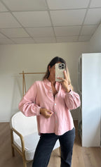 Veste en jean Livia rose