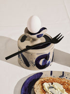 Sophia - Boîte De Rangement 01 - Grès - Beige Bleu