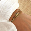 Bracelet "Milo" tourmaline acier-Bracelets-Instants Plaisirs • Bijoux-Instants Plaisirs | Bijoux