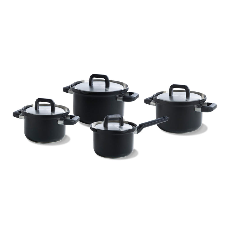 Batería de cocina Bk Flow Cool de acero inoxidable 4 piezas negro