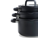 Batería de cocina Bk Flow Cool de acero inoxidable 4 piezas negro