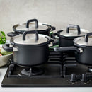 Batería de cocina Bk Flow Cool de acero inoxidable 4 piezas negro
