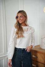Inés Blanche - Blusa Bordada