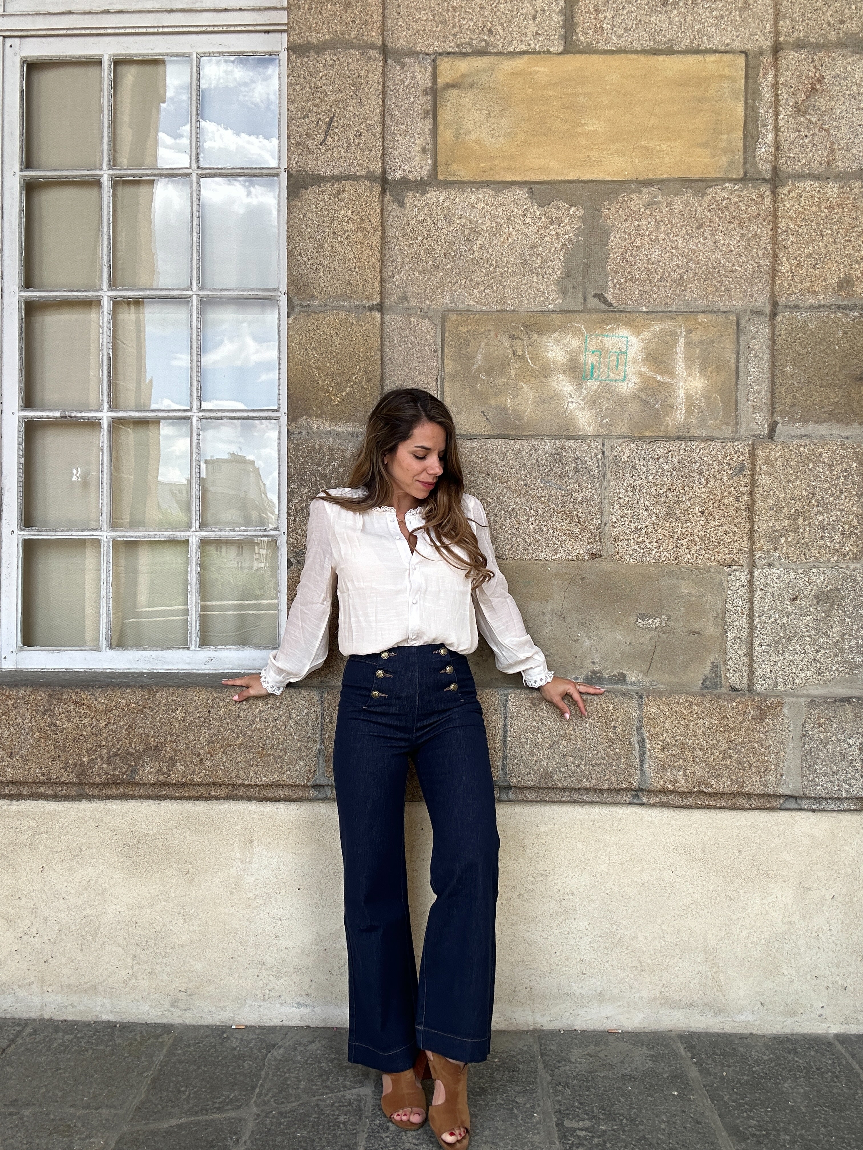 Victorine raw denim jeans