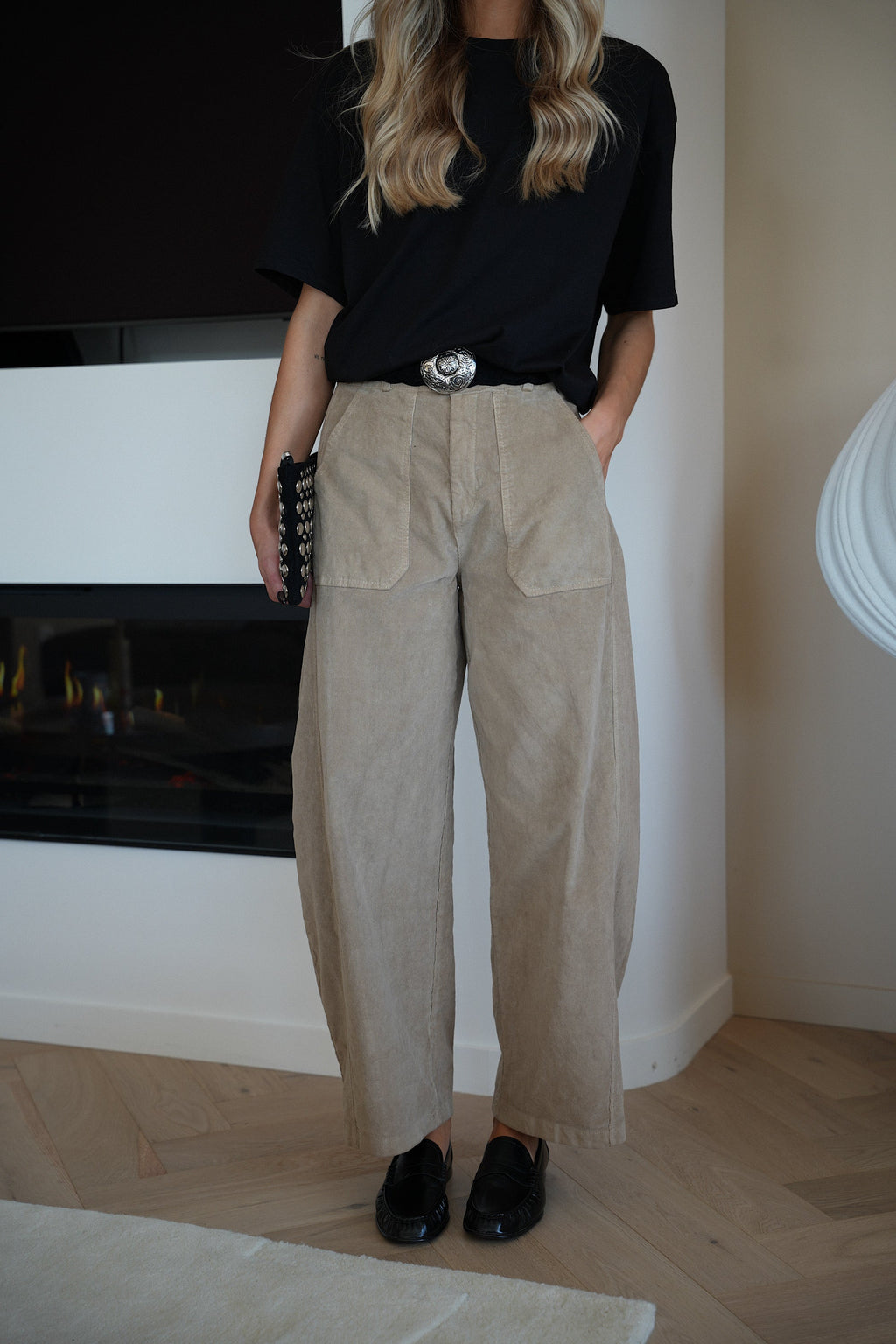 Pantalon Velours Elly - Beige