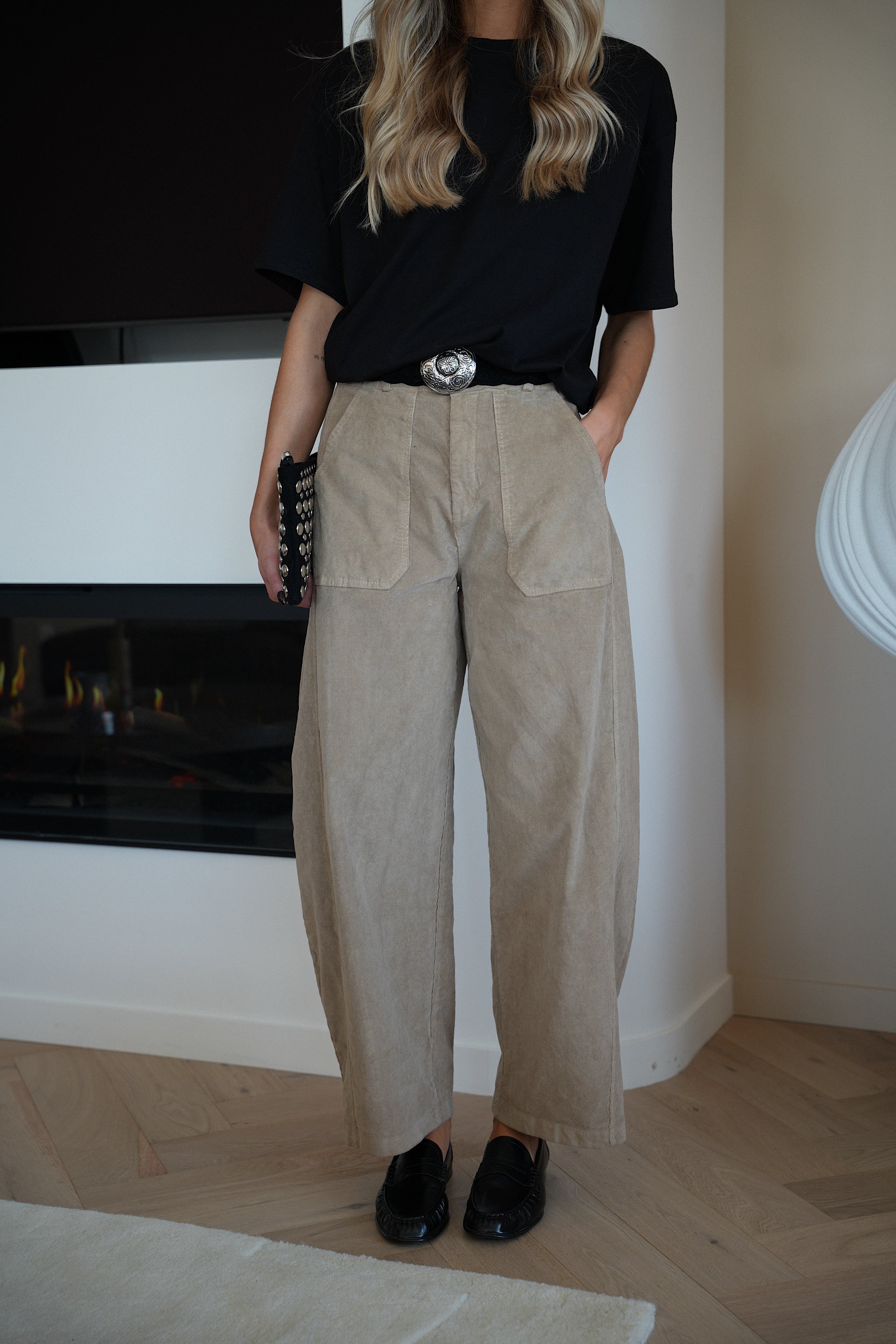 Pantalon Velours Elly - Beige