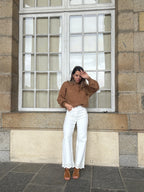 Jean cropped broderies Lola