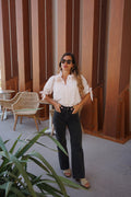Mini Blouse Brune Doux Rose