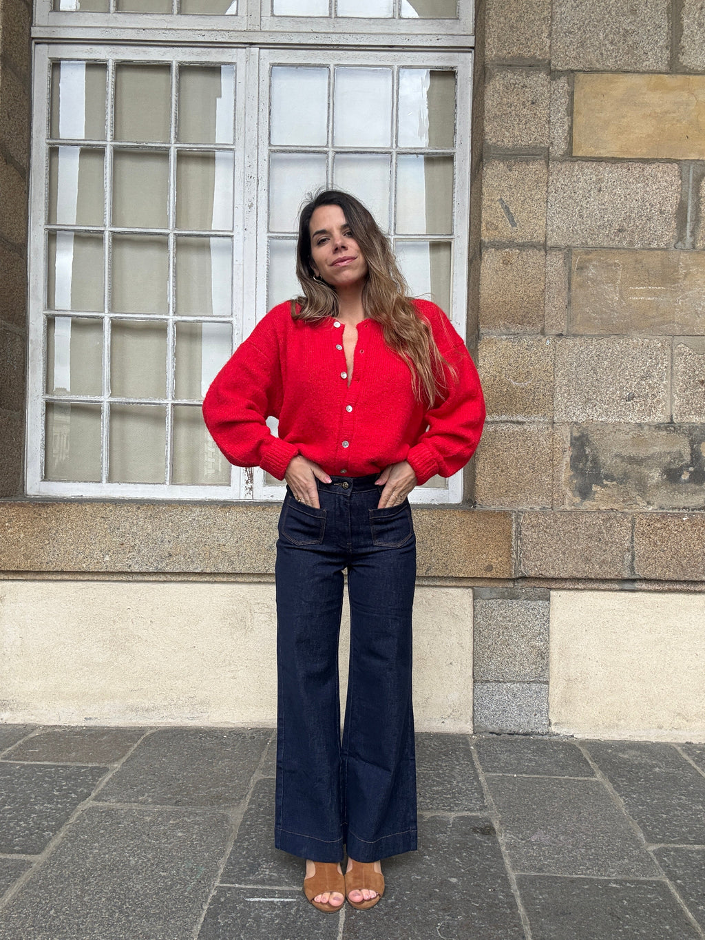 Charlie red cardigan