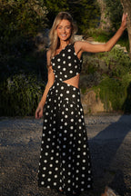 Robe À Pois Émeline - Noir/Blanc