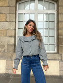 Blouse Vichy Capucine - Noire