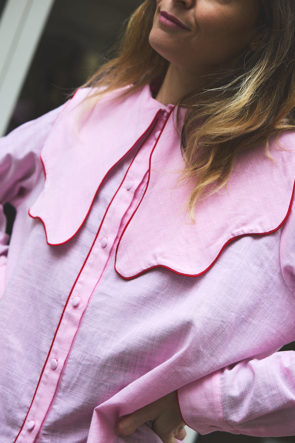 Chemise Col Baby Pink