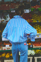 Chemise Dona Stripes Bleu Et Rose