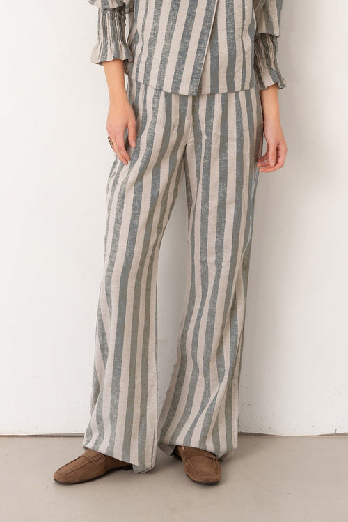 Pantalón rayas azules - Vanó Studio