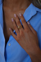 Anello antistress in acciaio - Eli dorato