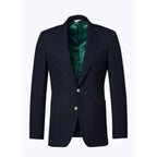 Fursac - Blazer En Toile De Laine Bleu Marine - Bleu