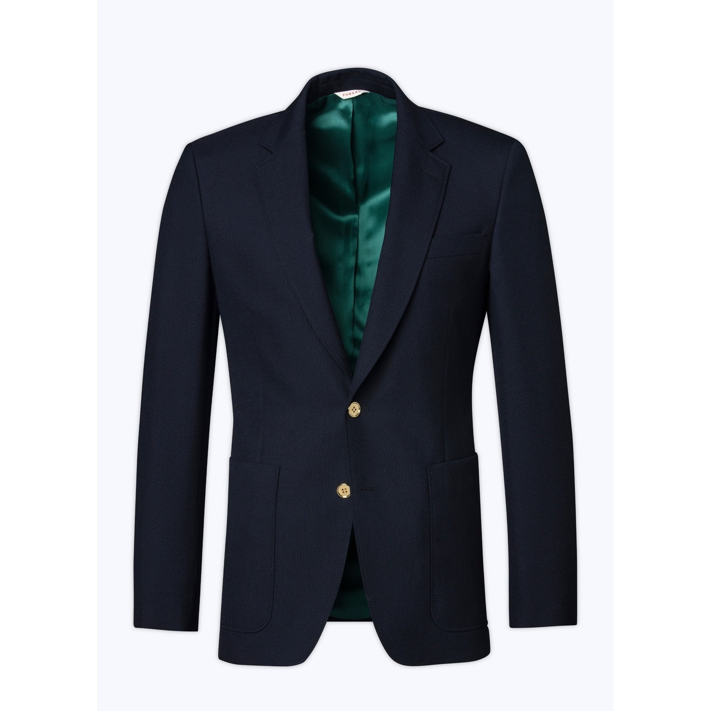 Fursac - Blazer En Toile De Laine Bleu Marine - Bleu
