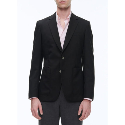 Blazer de lona de lana orgánica - Negro