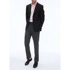 Blazer de lona de lana orgánica - Negro