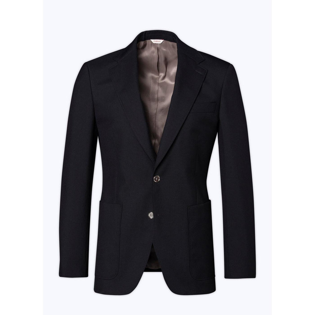 Blazer de lona de lana orgánica - Negro