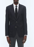 Blazer En Toile Unie - Marine