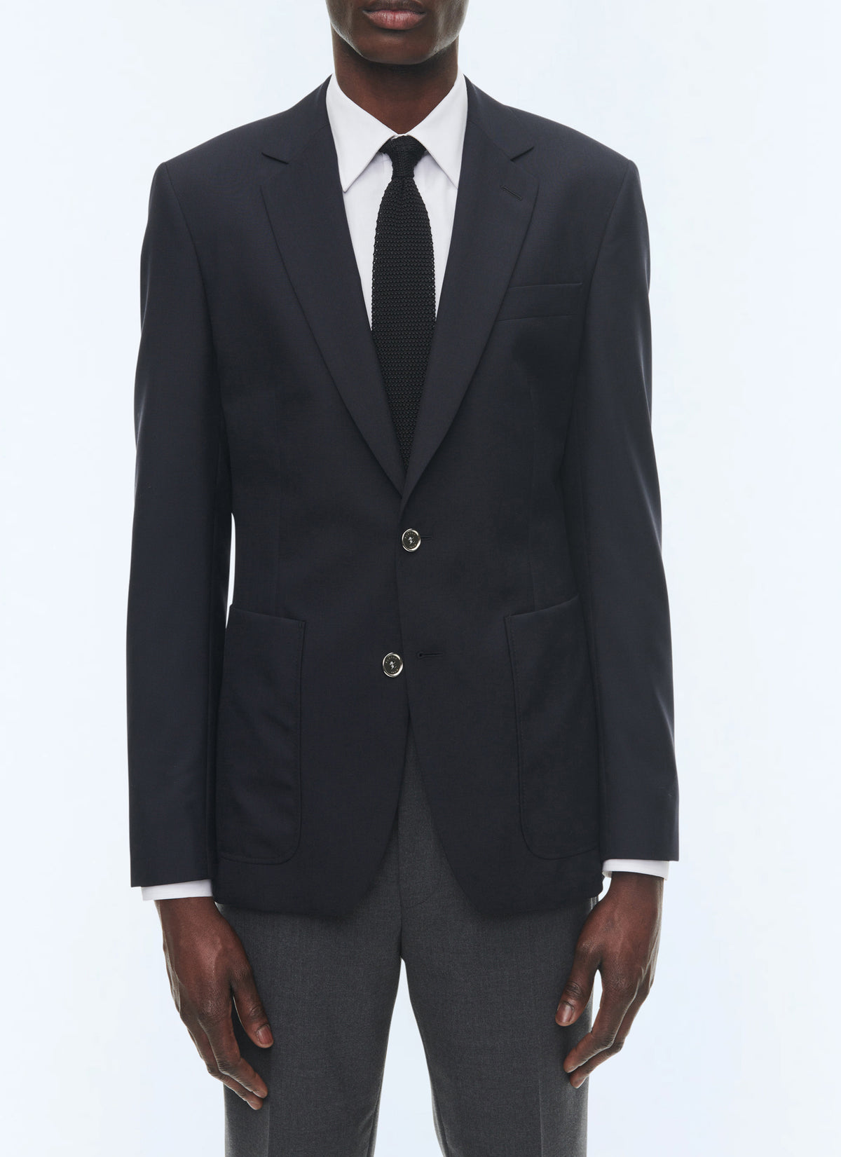 Blazer En Toile Unie - Marine