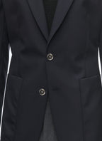 Blazer En Toile Unie - Marine