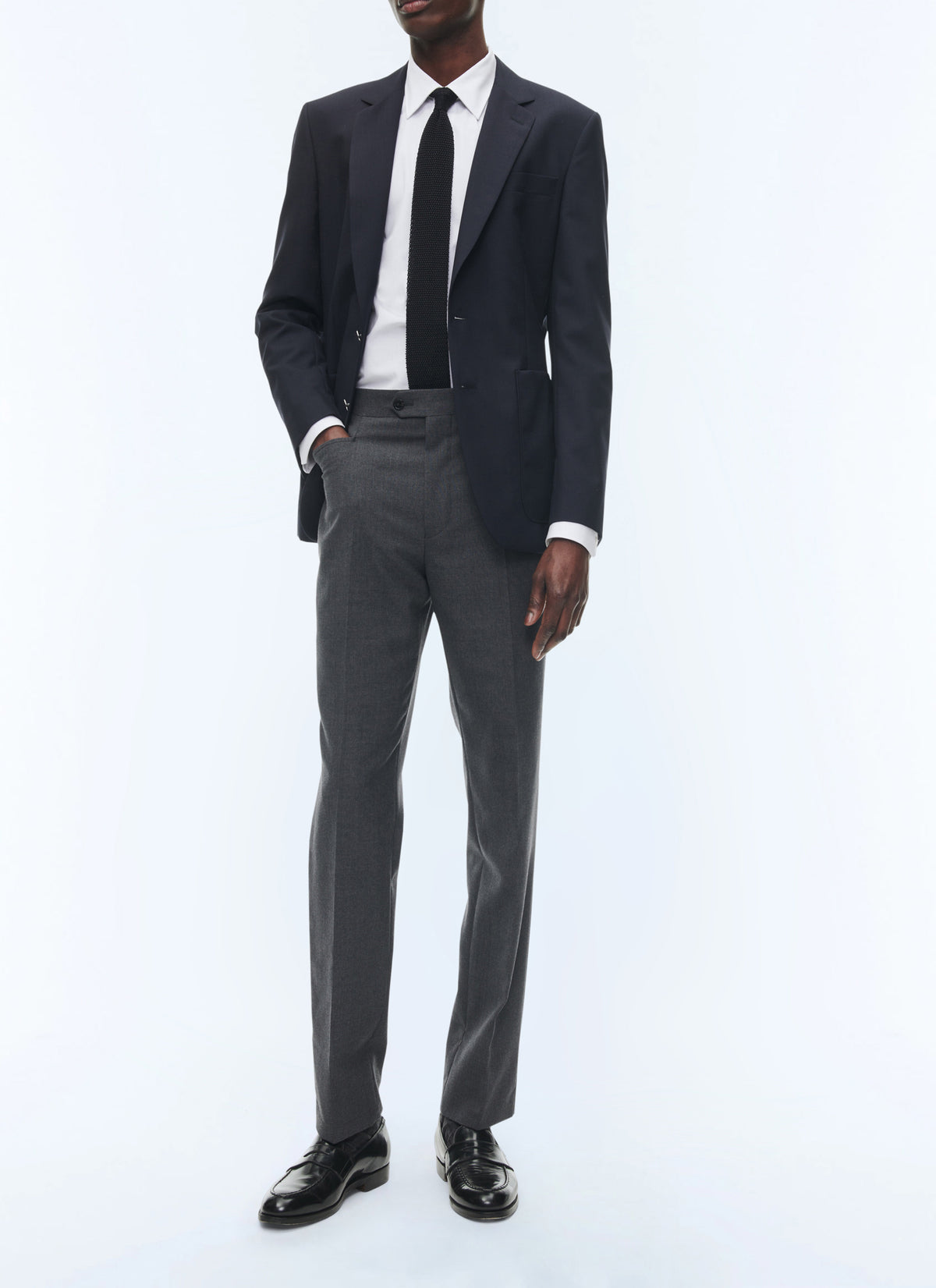 Blazer En Toile Unie - Marine