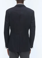Blazer En Toile Unie - Marine