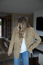 Blazer Suédé Trecy - Beige